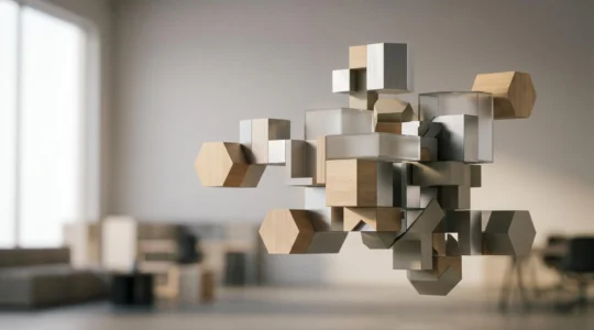 Architecture modulaire e-commerce avec composants interconnectés illustrant la flexibilité et l'évolution continue