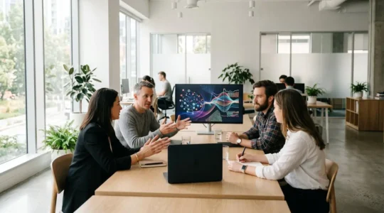 Processus de gestion des données produit optimisé par un système PIM moderne dans un environnement professionnel collaboratif