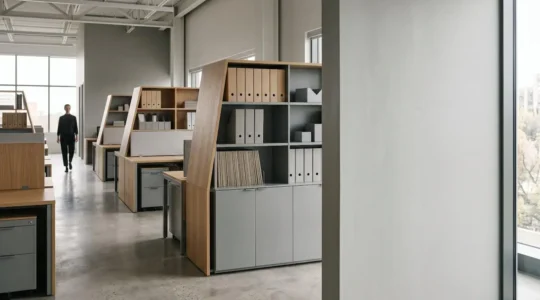 Vue d'ensemble d'un système de gestion documentaire moderne organisé et accessible