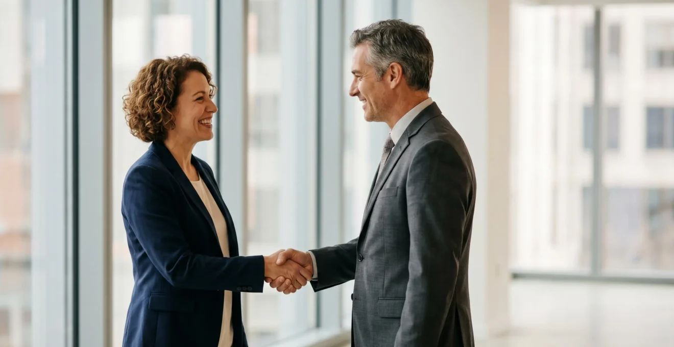 Scène professionnelle illustrant une interaction client authentique et la construction d'une relation de confiance durable