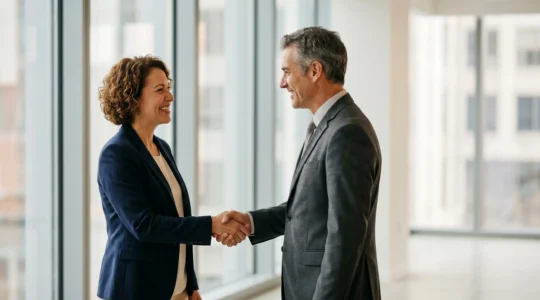 Scène professionnelle illustrant une interaction client authentique et la construction d'une relation de confiance durable